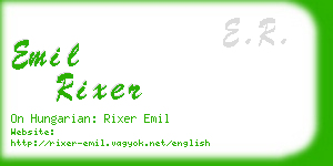 emil rixer business card